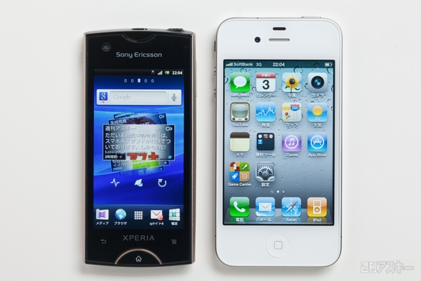 ついでにiPhone4と比較