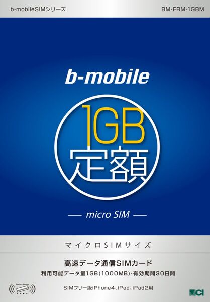 「1GB定額3,100円」のSIMキット