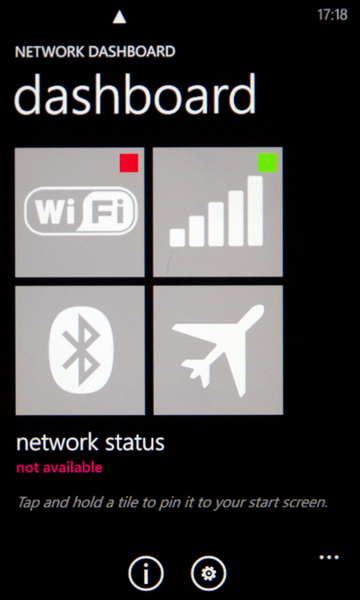 通信機能の状態がタイルで確認できるWP7アプリが無敵!!