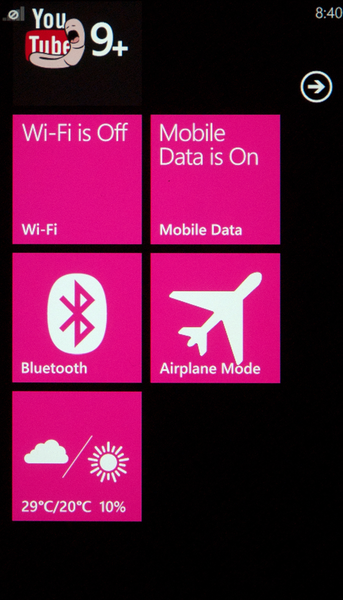 お天気情報がタイルで確認できるWP7アプリが無敵!!