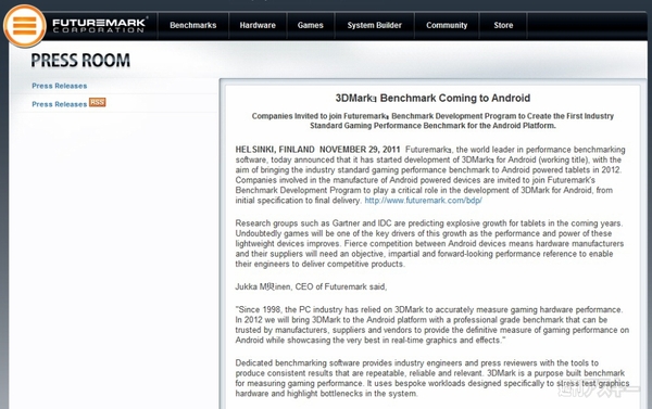 Android端末のグラフィック性能も計ってこーぜ！　『3DMark for Android』の開発を発表