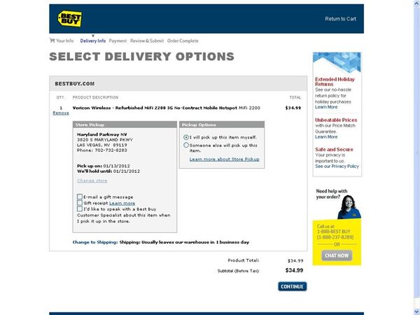 BestBuyは日本で注文、アメリカで受け取れる