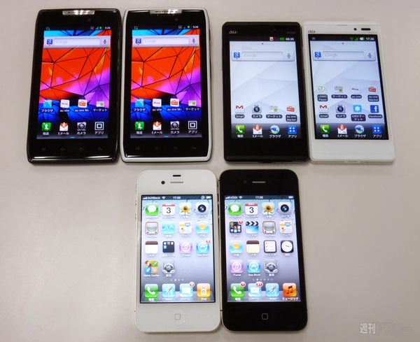 真冬のスマホたち