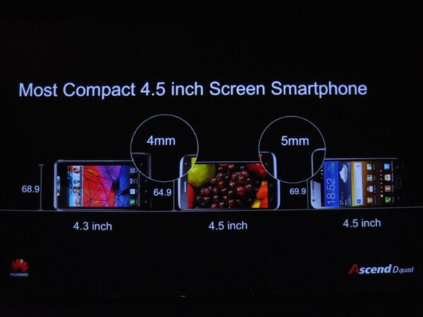 ファーウェイ、クアッドコアCPUやLTE搭載スマートフォンを発表