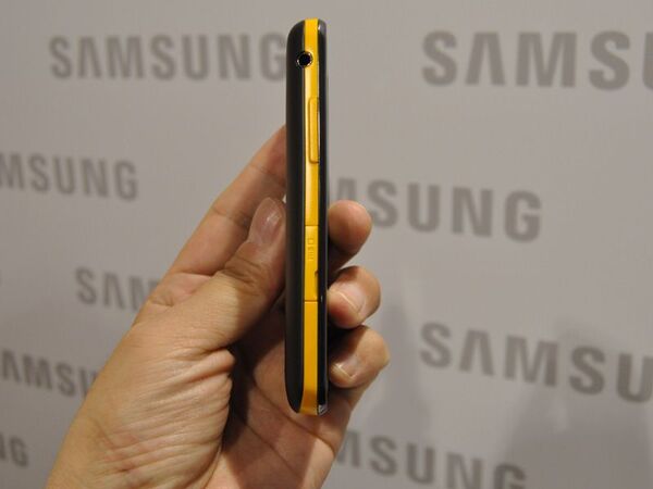 GALAXY Noteをアピールするサムスンブース