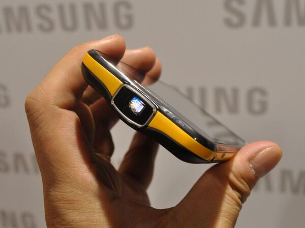 GALAXY Noteをアピールするサムスンブース