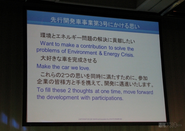 EV試作車『SIM-WIL』