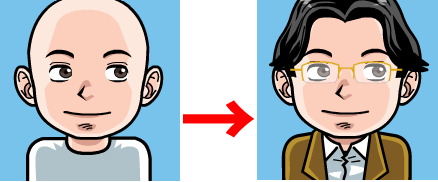 イラスト顔アイコン