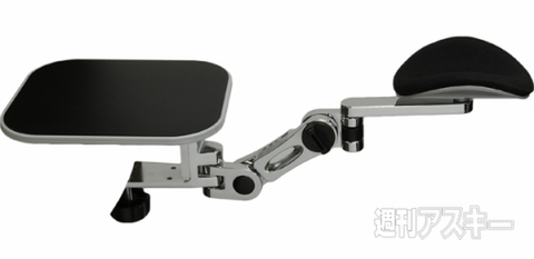 重厚フレーム＆クロームメッキ加工 アームスタンド マウスパッド付き CA-600