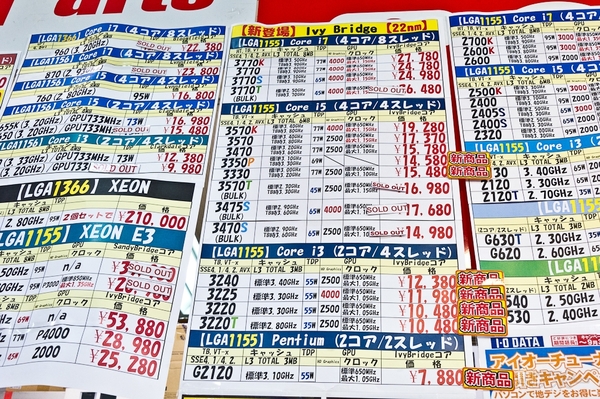 Core i3がIvy Bridgeベースにリニューアル