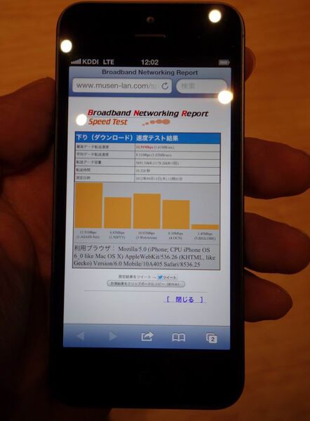 iPhone5のLTE通信速度はauのほうがソフトバンクより速かった【発表会当日暫定情報】