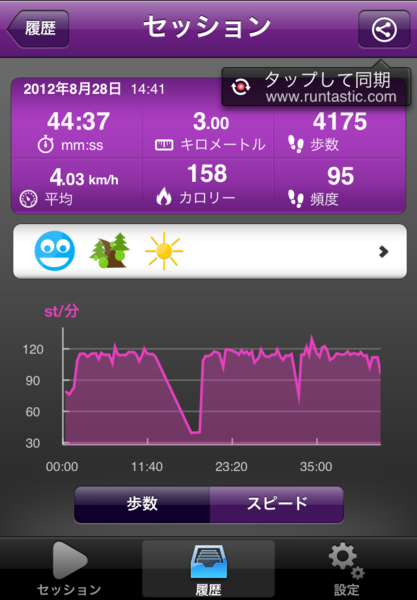 距離も分かる歩数計 PRO runtastic