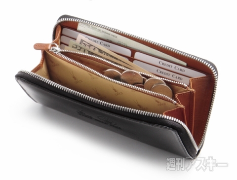 イタリアンレザー使用 オリーチェレザーロングジッパーウォレット