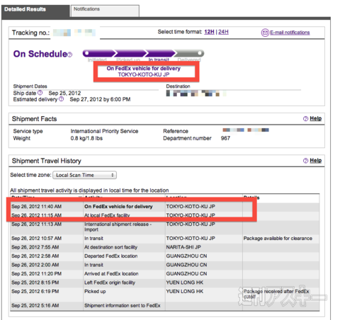 Nexus7　シッピング