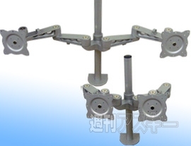 スウィベルデュアルモニターアーム