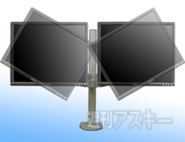 スウィベルデュアルモニターアーム