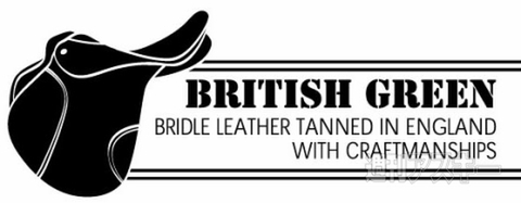 BRITISH GREEN ブライドルレザーラインメッシュ二つ折り財布