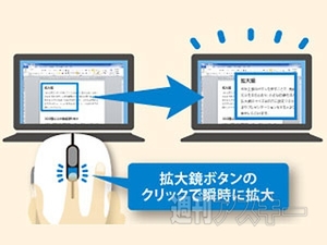ボタンひとつでPCの画面を拡大し見やすくなるバッファローの最新マウス