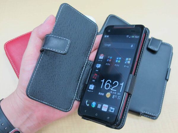 PDAIR レザーケース for HTC J butterfly HTL21