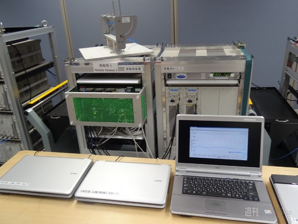 MU-MIMOテスト受信側移動局のアンテナは2本