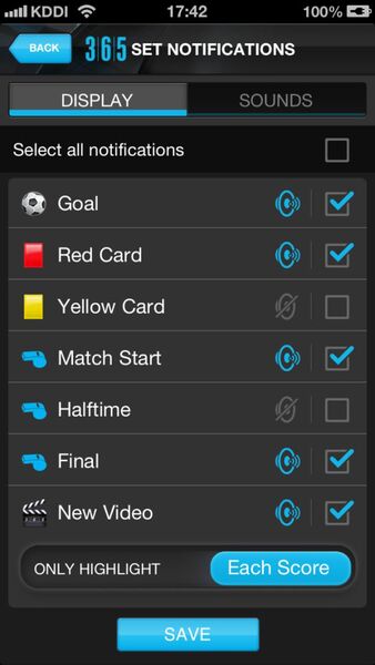 好きなスポーツチームの戦況を通知するiPhoneアプリに惚れた！
