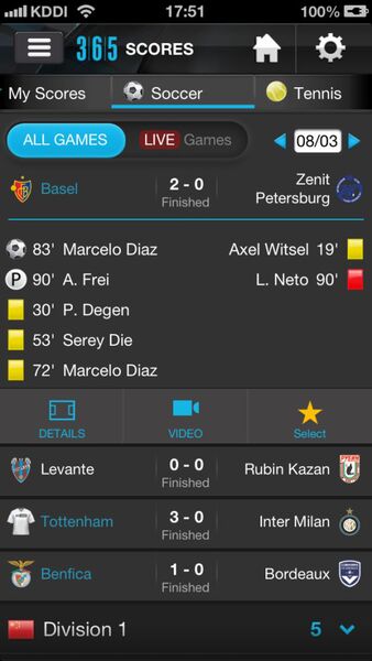 好きなスポーツチームの戦況を通知するiPhoneアプリに惚れた！