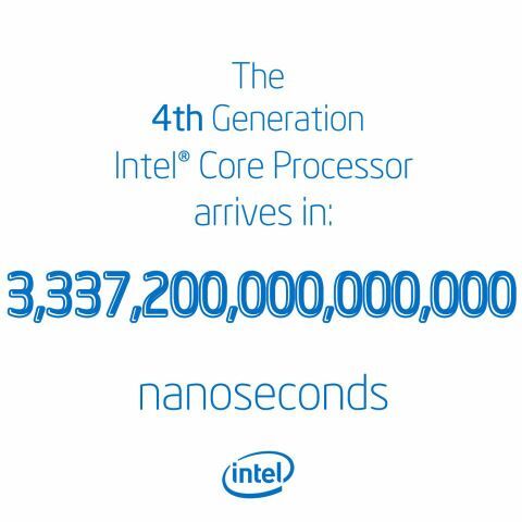 Intelが第4世代コアiを告知!? 3,337,200,000,000,000ナノ秒