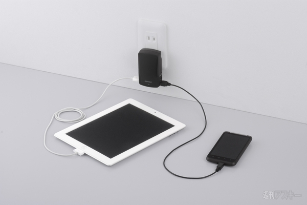 コンセントとつないでスマホなどを急速充電できるUSB充電器をバッファローが発売