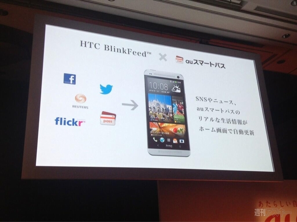 au夏モデル発表会 HTC BlinkFeedと連携