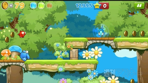 指一本で遊べる2Dエンドレスランスマホゲーム、Mega Run-Redford's Adventure