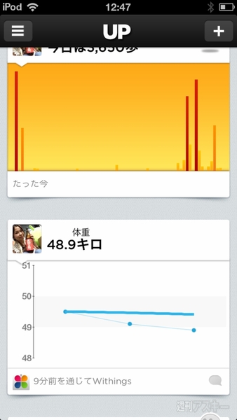 UPで体重管理