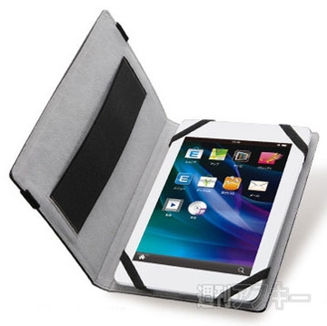 ハンドホールドベルト付き 7～8インチタブレット用マルチサイズソフトレザーケース