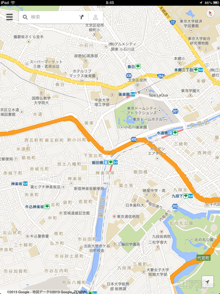 iPad Googleマップ