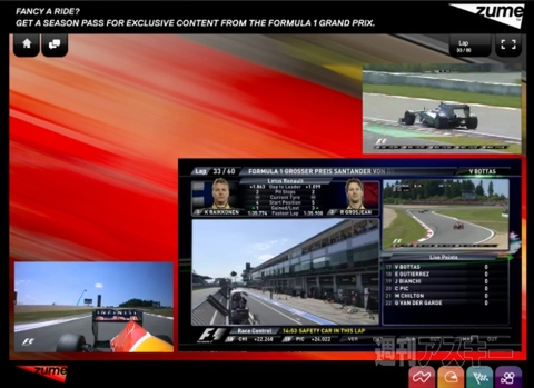 F1レース映像をPCやiPadで視聴する世界初のアプリが登場