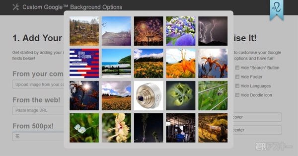 Custom Google Background