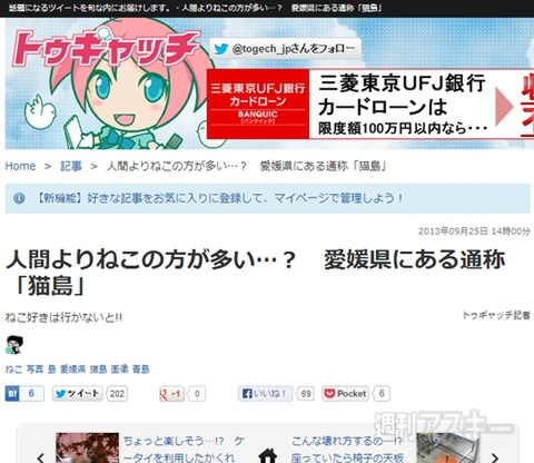 人間よりネコが多い!? ほか。見出しで楽しむおもしろネタ7本