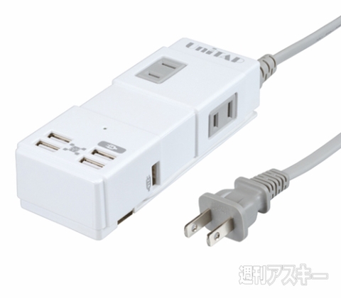 USB給電+HUB機能付きOAタップ 「Unitap」