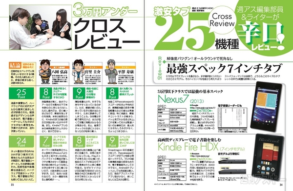 アスキームック『タブレットを比較しまくる本』(11月29日発売）記事