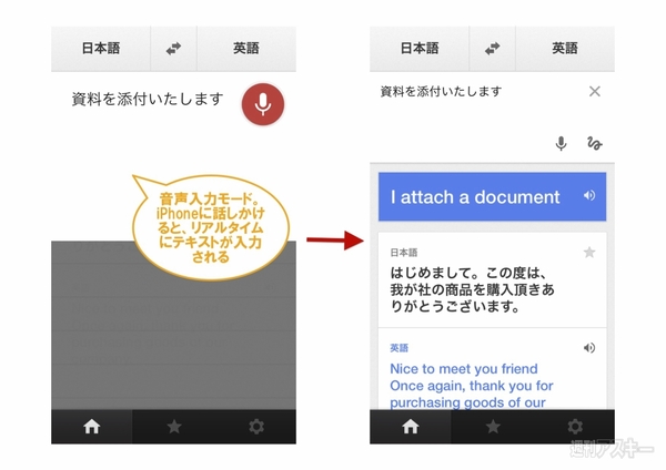手がふさがっていても使える音声入力