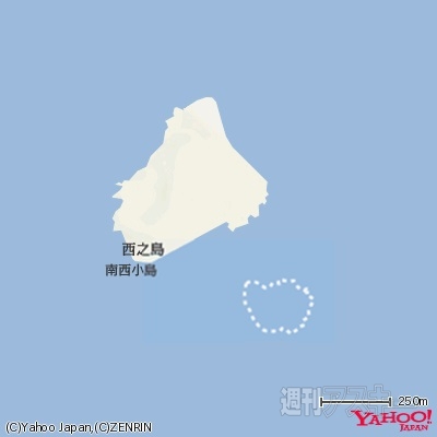 Yahoo!地図、小笠原西之島と新島