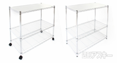 3WAYクロームメッキスチールラック