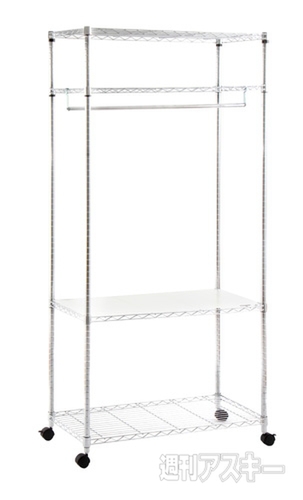 3WAYクロームメッキスチールラック
