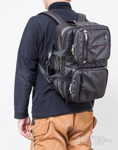 STARTTS ビジネス3WAY+キャリーオンEX横型 別注レッドステッチモデル