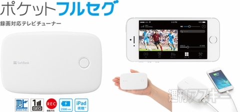 ポケットフルセグ 録画対応テレビチューナー