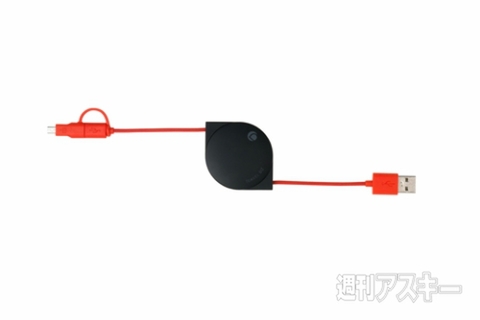 TRAVEL BIZ デジタルカメラ対応 mini USB平形8ピン 充電&データ転送巻き取り式USBケーブル