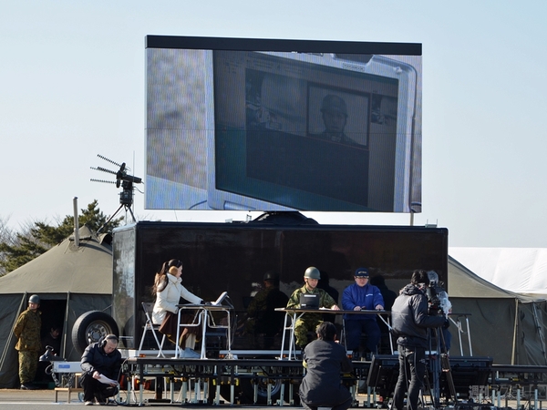 陸上自衛隊　NTT東日本　ドコモ　共同総合防災訓練