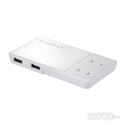 極薄ポートUSB給電機能付きOAタップ「Unitap」PPS-UTAP3