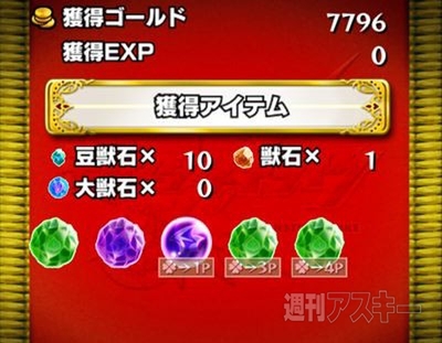 モンスト：曜日ダンジョンを50周して獣神玉出現率メガアップ３倍の確率を調べてみた