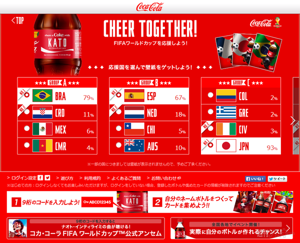 ワールドカップを盛り上げるサイト