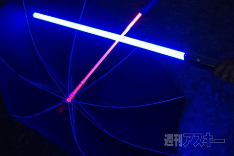 光る傘レビュー